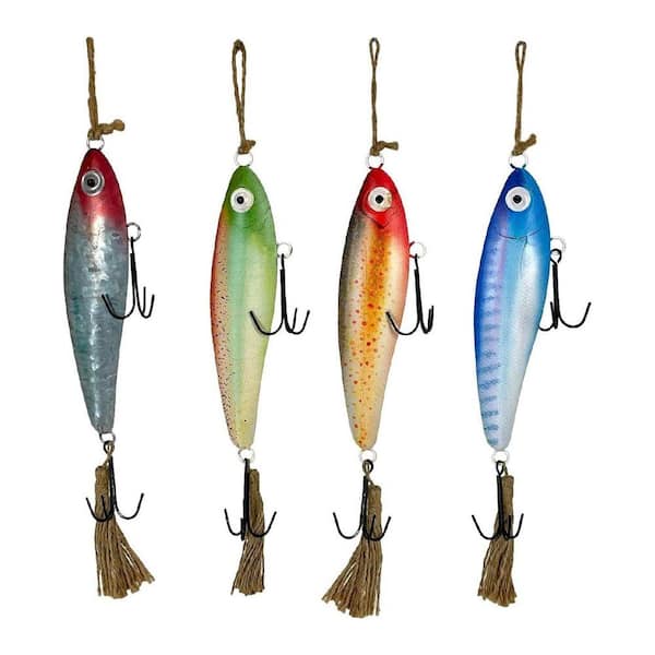 Set of 4) 5 in. x 17 in. Black Metal Fishing Lure with Wall Architectural Decor HDDMPQD538 - The Home Depot Set of 4) 5 in. x 17 in. Black Metal Fishing Lure with Wall Architectural Decor HDDMPQD538 - The Home Depot