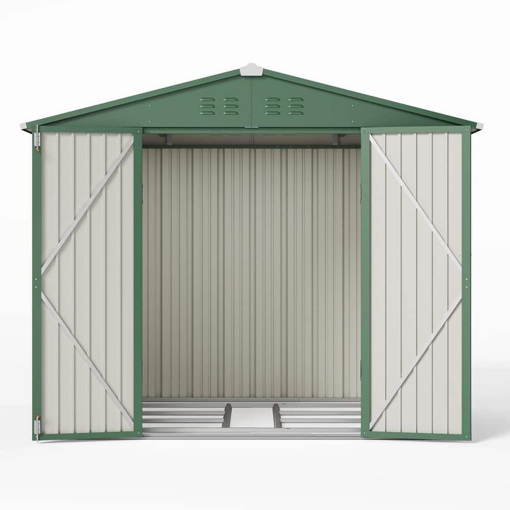 Lofka 8x6 FT (48 Sq Ft) Galvanized Metal Outdoor Storage Shed
