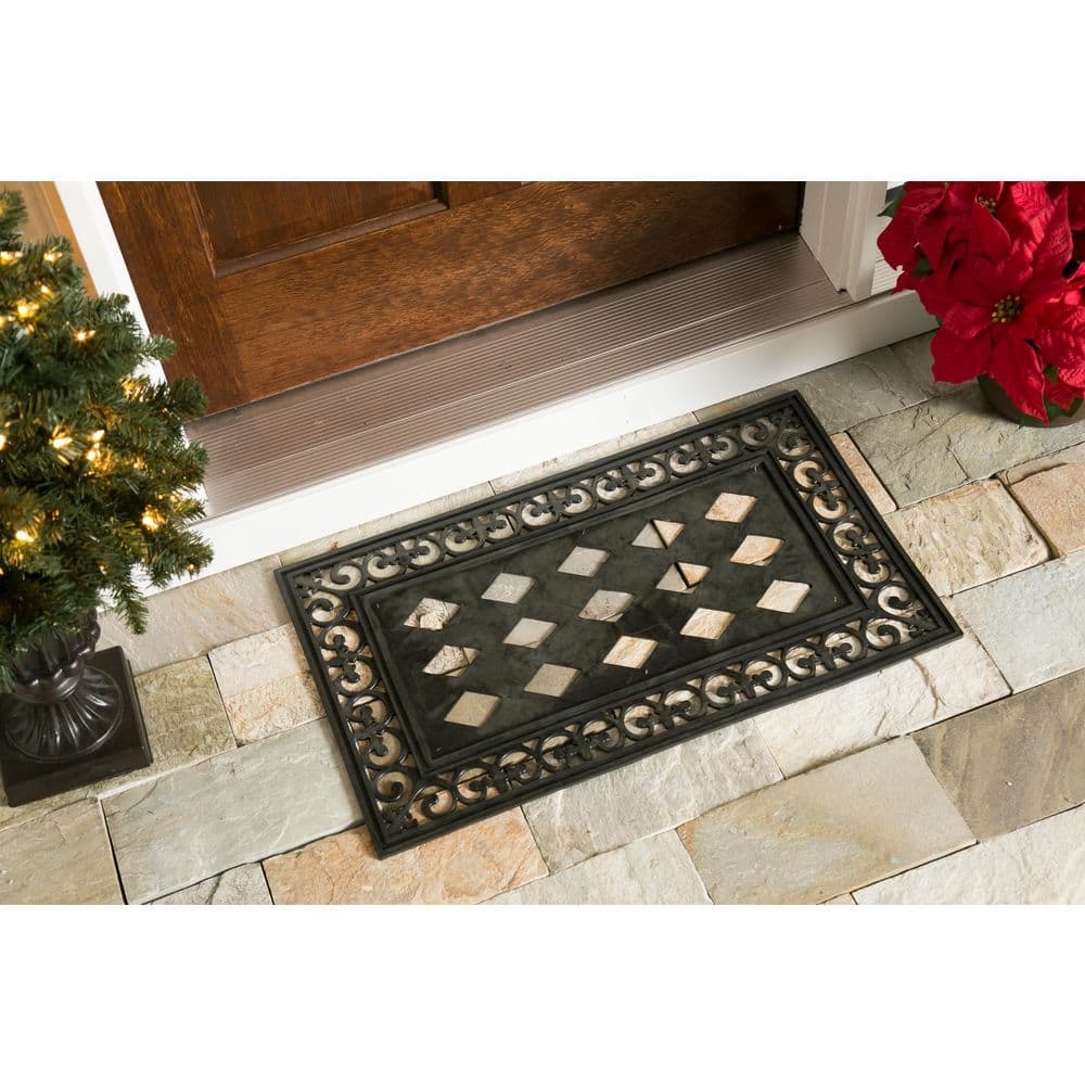 Sassafras Fall Holiday Rubber Outdoor Door Mat Set