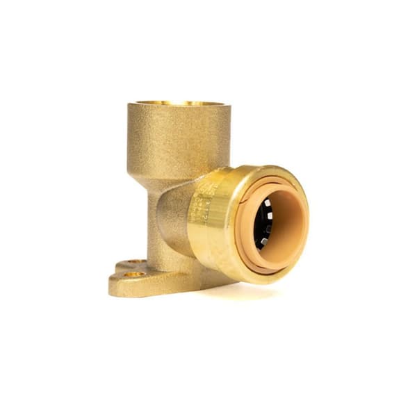 QUICKFITTING 1/2 in. Push-to-Connect x FNPT (Female) Brass 90° Drop Ear Elbow Fitting