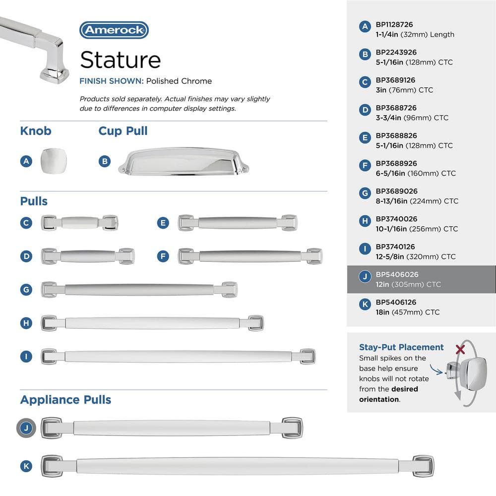 Polished Chrome 13'' Modern Appliance Pull with Mounting Hardware