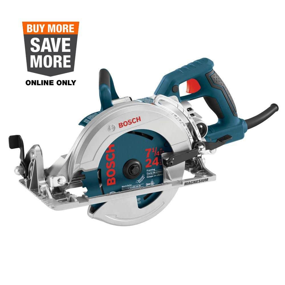 Bosch 15 Amp 7-1/4 in. Corded Magnesium Worm Drive Circular Saw with Carbide Blade