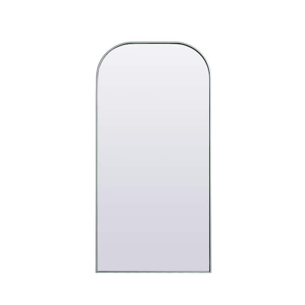 Unbranded Simply Living 32 in. W x 66 in. H Arch Metal Framed Silver Full Length Mirror
