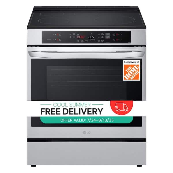 6.3 cu. ft. SMART Induction Slide-In Range in PrintProof Stainless Steel with Convection, EasyClean, and Air Fry Tray