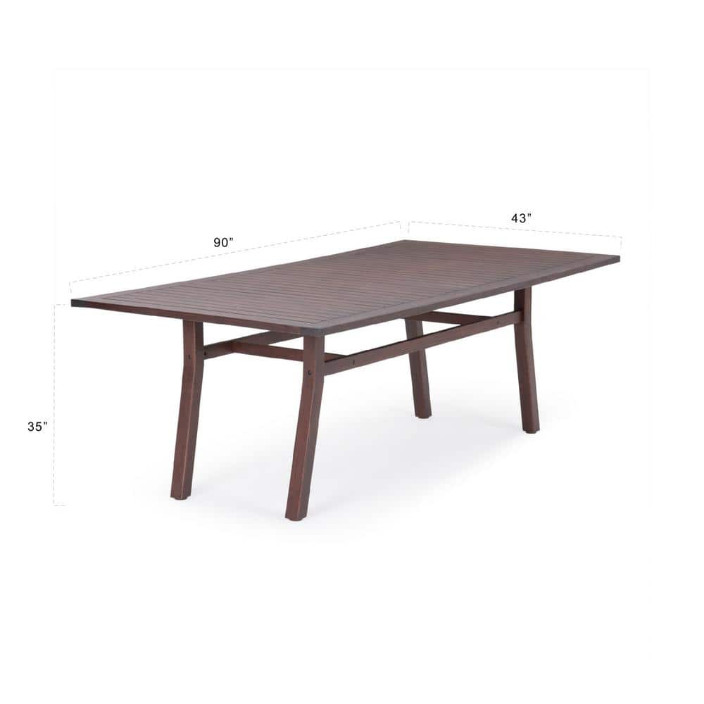 Vaughn Sunset Red 8-Person Rectangular Outdoor Dining Set with Cushions