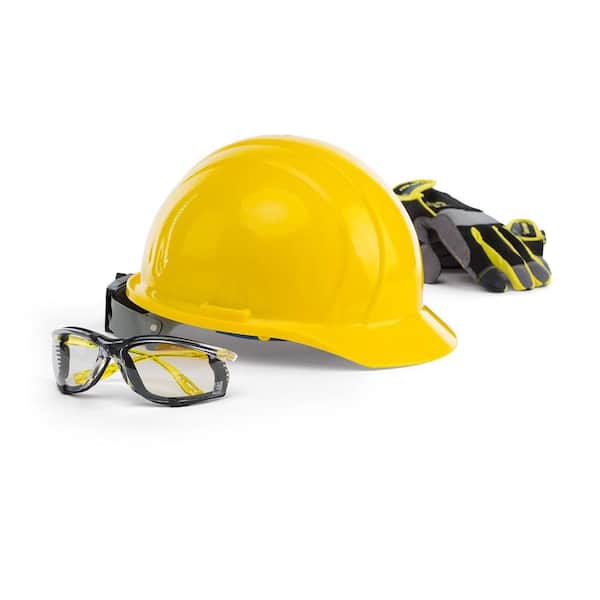 ERB Safety 039-19322 Liberty Cap Style Hard Hat with Mega Ratchet Yellow Polyethylene Adjustable 