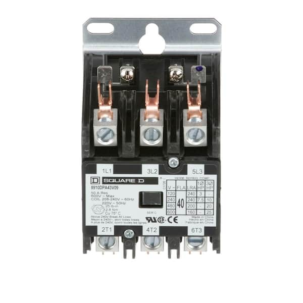 Square D 40 Amp 208/240-Volt AC 3 Pole Definite Purpose Contactor (20-Pack)