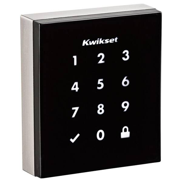 Kwikset Obsidian Satin Nickel Keyless Keypad Electronic Touchscreen Deadbolt Featuring Z-Wave Technology