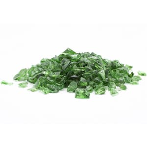 1/2 in. 20 lb. Medium Green Landscape Glass