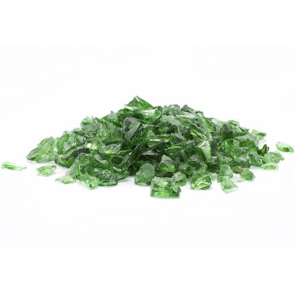 1/2 in. 20 lb. Medium Green Landscape Glass