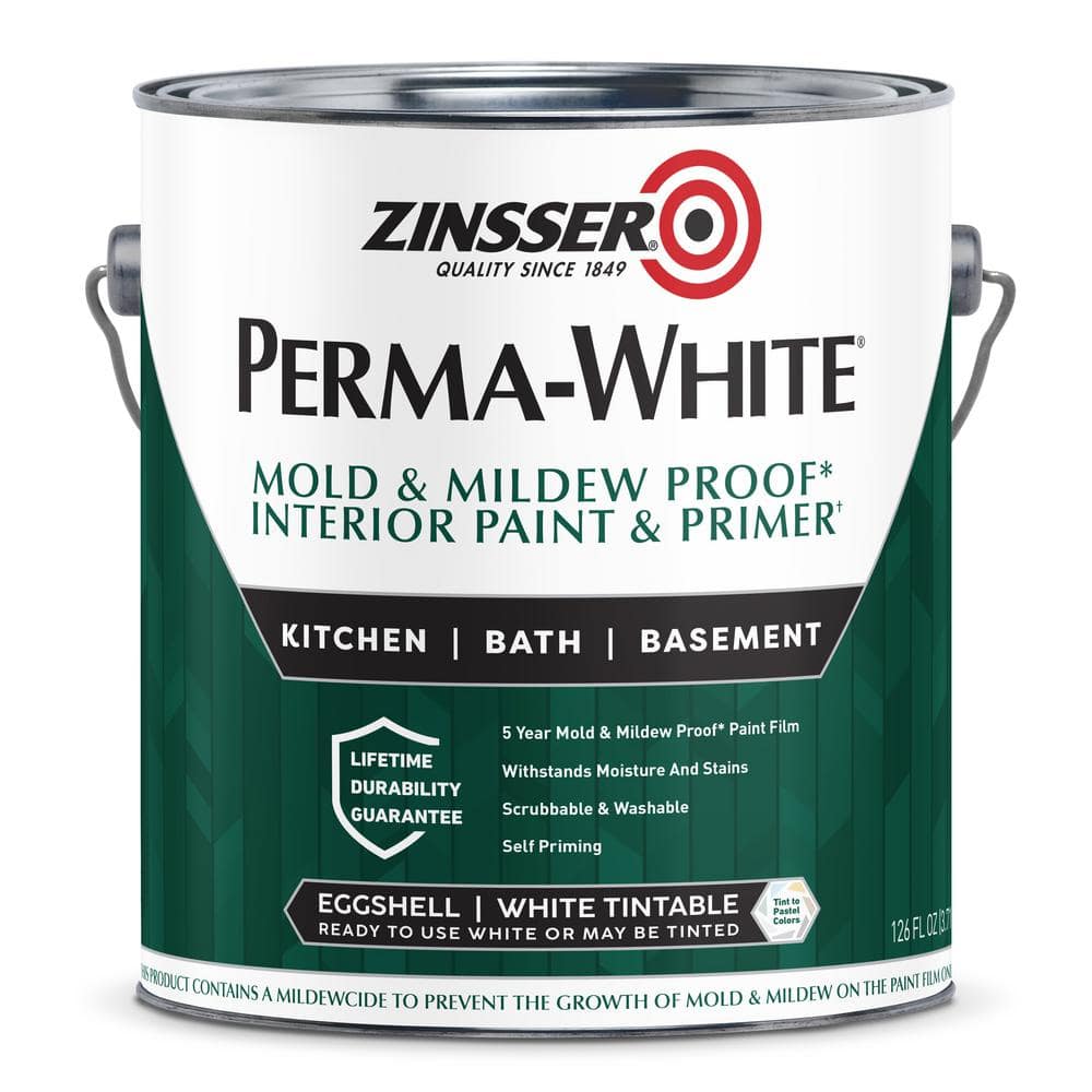 Zinsser PermaWhite 1 gal. Mold & MildewProof Eggshell Interior Paint
