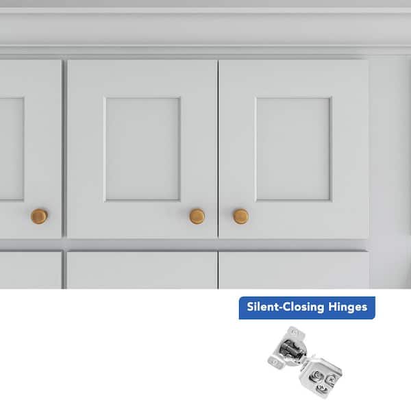 24 in. W x 12 in. D x 15 in. H Ready to Assemble Solid Wood Shaker Wall Kitchen Cabinet in White