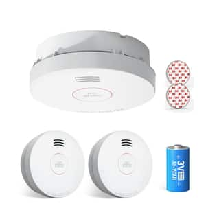 10-Years Battery Operated Smoke Detector, Fire Alarm with Magnetic Fastening Kit, UL217-9th Listed Smoke Alarm, 2-Packs