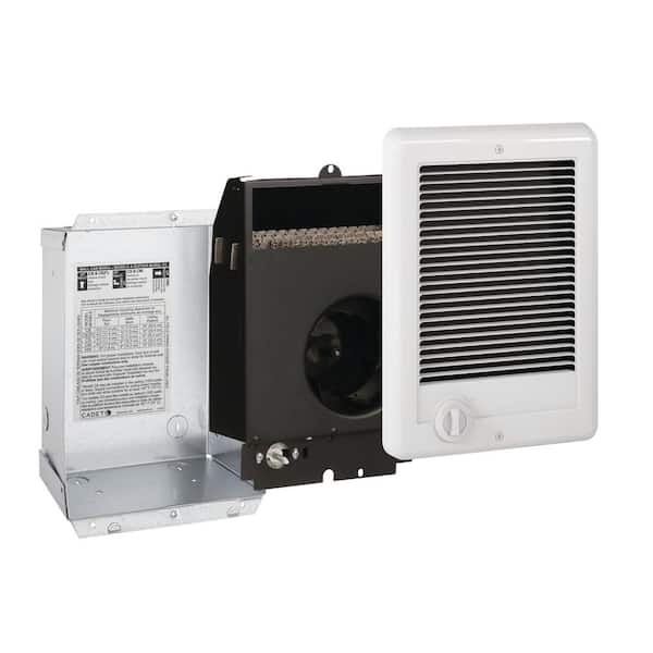 Cadet 120-volt 1,000-watt Com-Pak In-wall Fan-forced Electric Heater in White with Thermostat