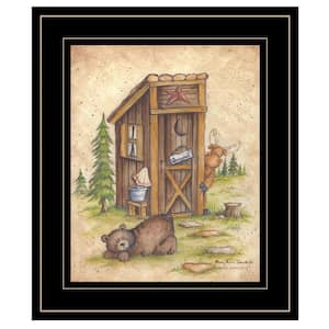Still Waiting Bear and by Unknown 1 Piece Framed Graphic Print Typography Art Print 13 in. x 11 in. .
