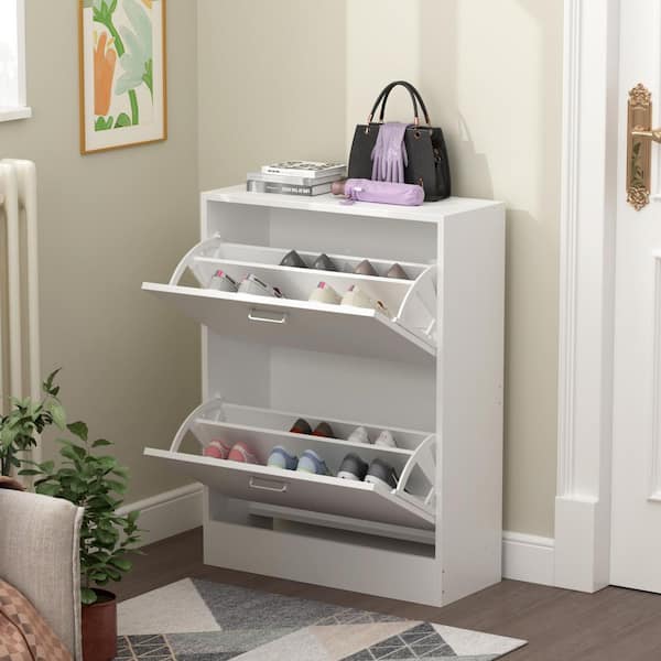 VEVOR Shoe Storage Cabinet for Entryway, 23.6 D x 9.4 W x 47.3 H, Wood