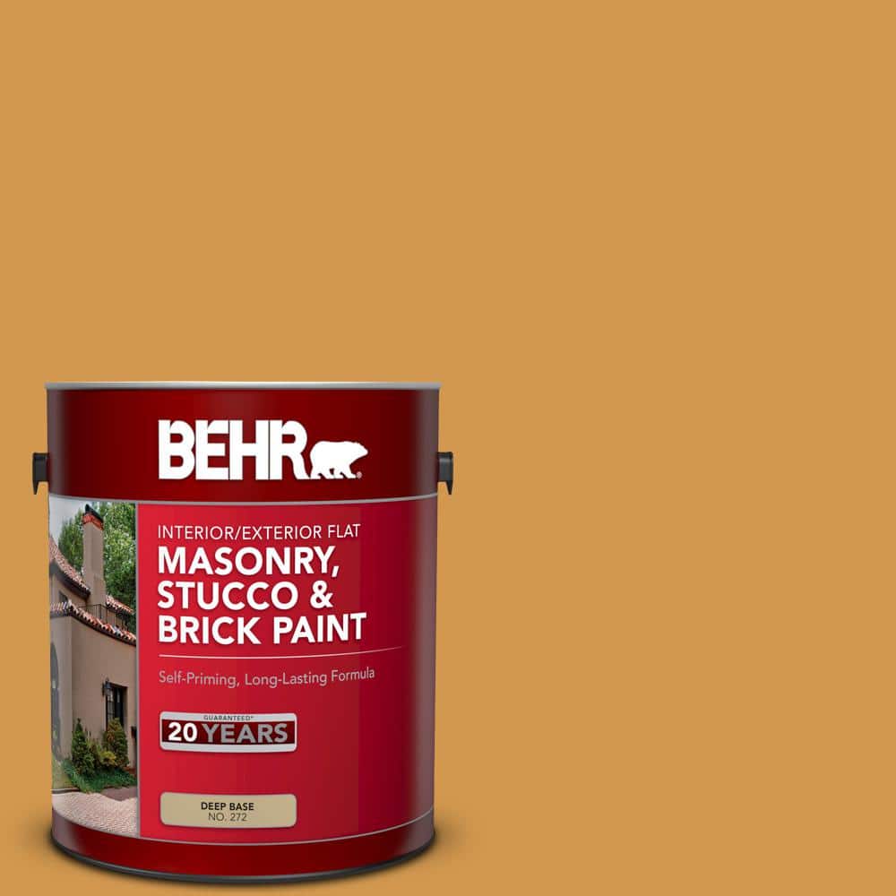 1 gal. #PPU6-02 Saffron Strands Flat Interior/Exterior Masonry, Stucco and 