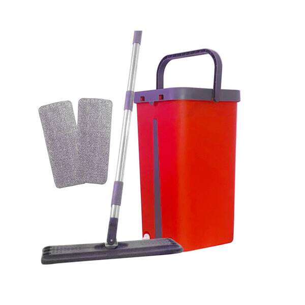 Clihome 5 Gal. Red Plastic Mop Bucket with Wringer