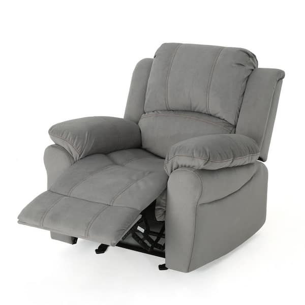 Noble House Elodie 40 in. Width Big and Tall Light Gray Faux Leather Power  Reclining Wall Hugger Recliner 42127 - The Home Depot