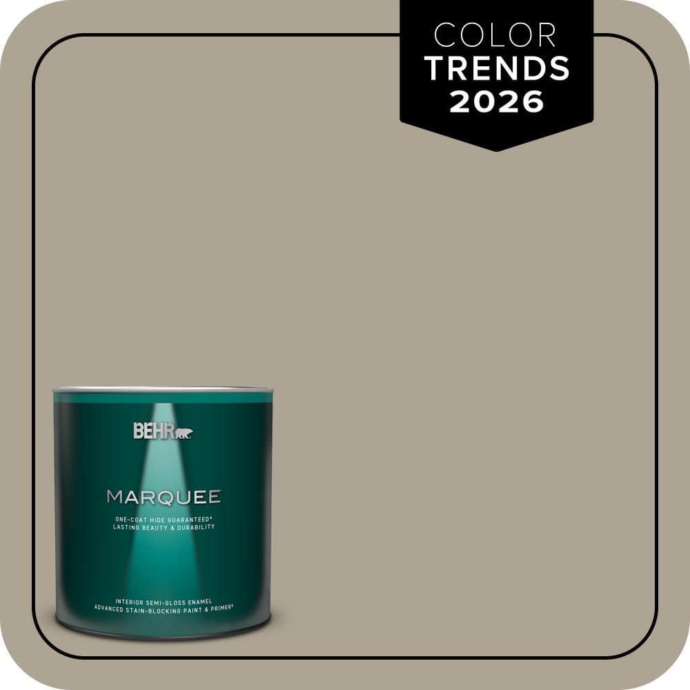 1 qt. Home Decorators Collection #HDC-NT-14 Smoked Tan One-Coat Hide Semi-Gloss Enamel Interior Paint & Primer price history on PriceWatchPro