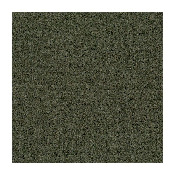 Mohawk 24 in. x 24 in. Textured Loop Carpet - Advance -Color Wooden Green