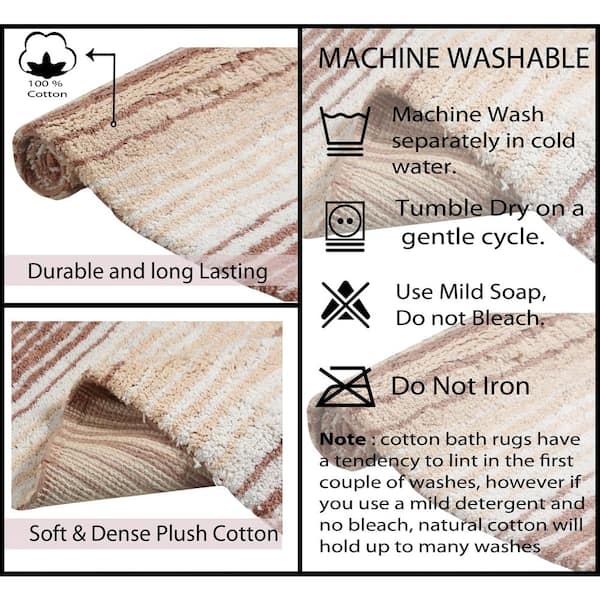 Home Weavers Inc Gradiation Bath Rug 3 PC Set - Beige