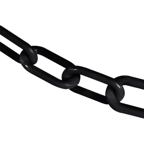 3 in. (#10, 76 mm) x 100 ft. Plastic Safety Chain in Black