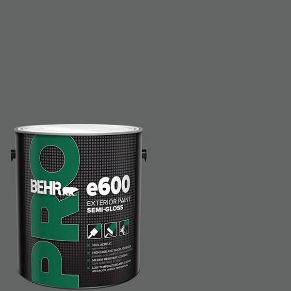 BEHR PRO 1 gal. #BXC-41 Charcoal Semi-Gloss Exterior Paint