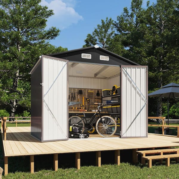 Reviews for Sizzim 8 ft. W x 6 ft. D Metal Storage Shed with Vents