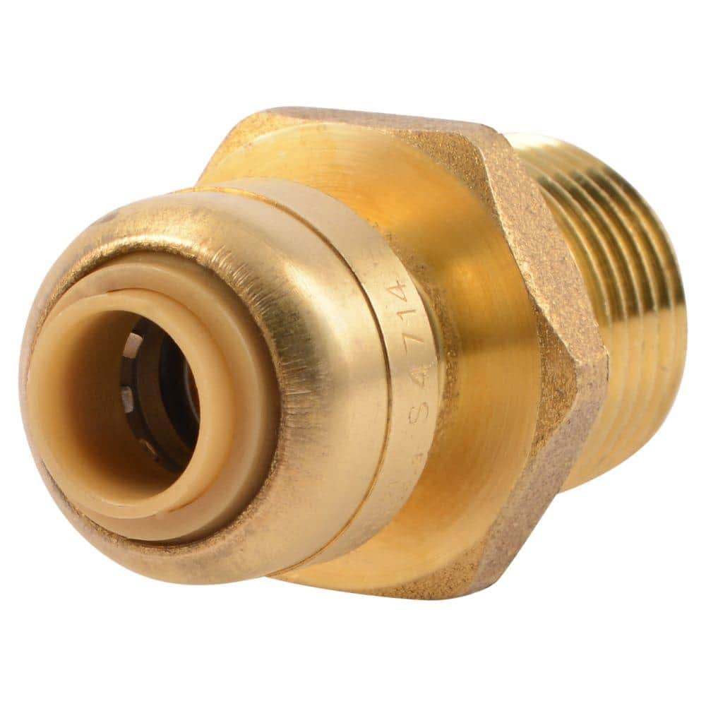 SharkBite 1/4 in. (3/8 in. O.D.) x 1/2 in. Brass Push-to-Connect