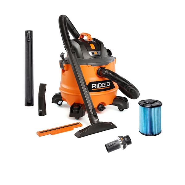 14 Gal. 6.0 Peak HP NXT Shop Vacuum HD1400 Wet Dry Vac with Fine Dust Filter, Wands, Hose, Accessories and LED Cuff
