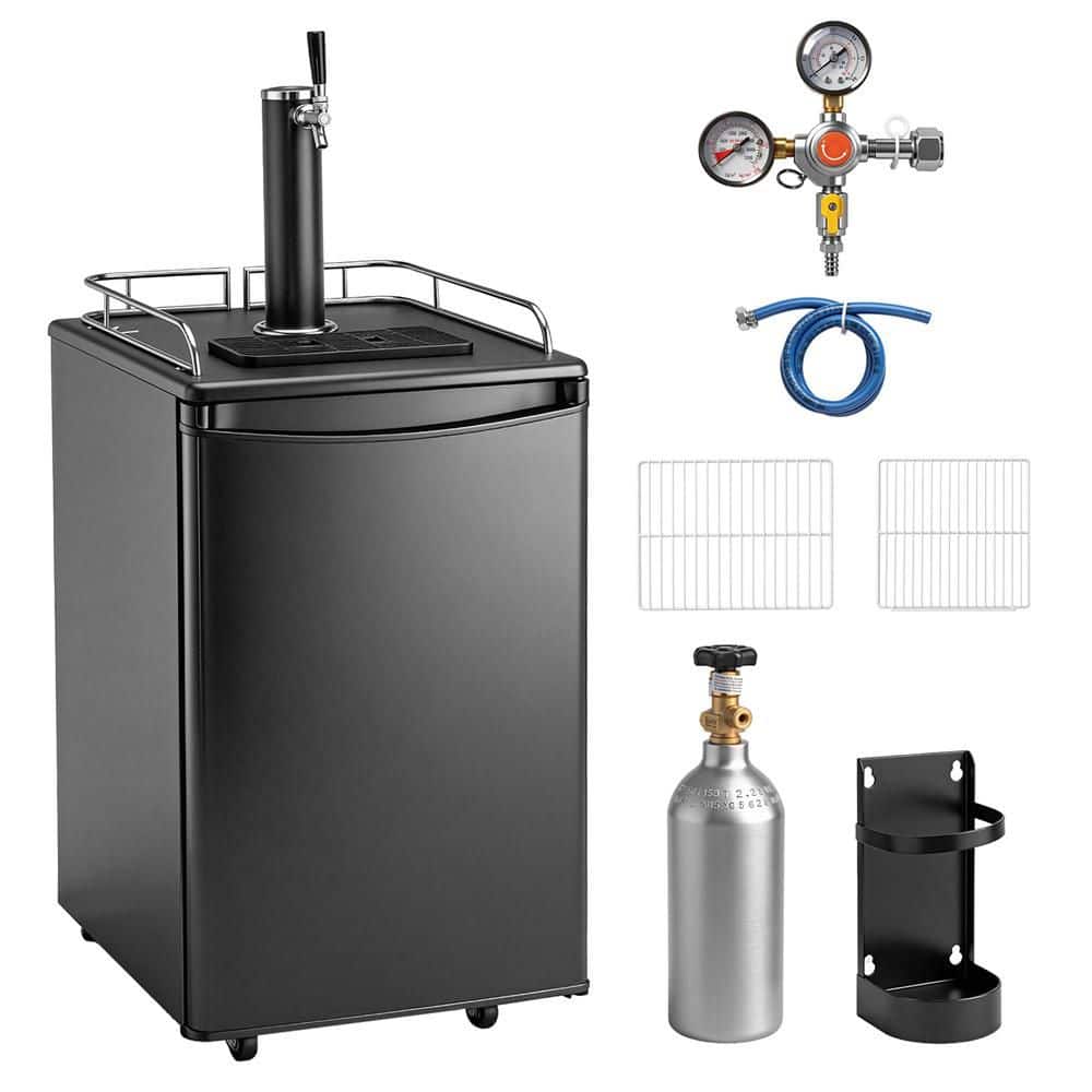 Single Tap 5.4 cu. ft. Kegerator Beer Keg Dispenser with Shelves, CO2 Cylinder, Drip Tray and Rail price history on PriceWatchPro