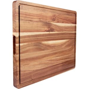 24 x 18 in. Rectangular Extra Large Acacia Wood Cutting Board Juice Groove, Reversible Meat Veggies