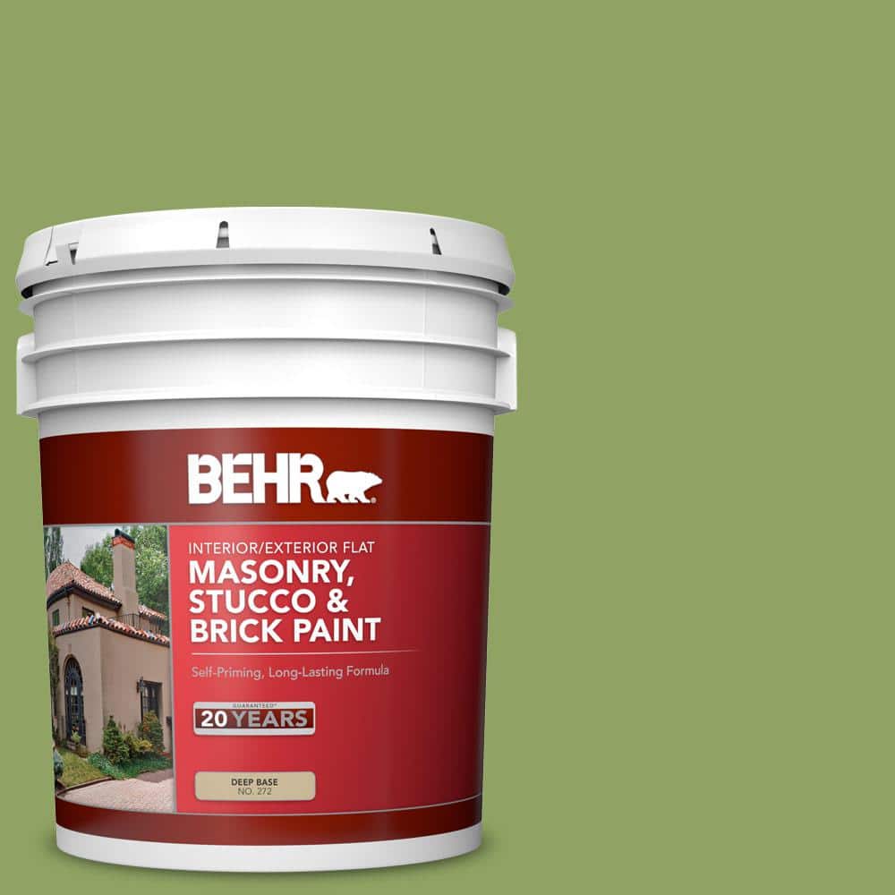5 gal. #PPU10-04 New Bamboo Flat Interior/Exterior Masonry, Stucco and Bric