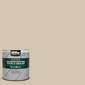 1 qt. #N300-3 Casual Khaki Solid Color Waterproofing Exterior Wood Stain and Sealer