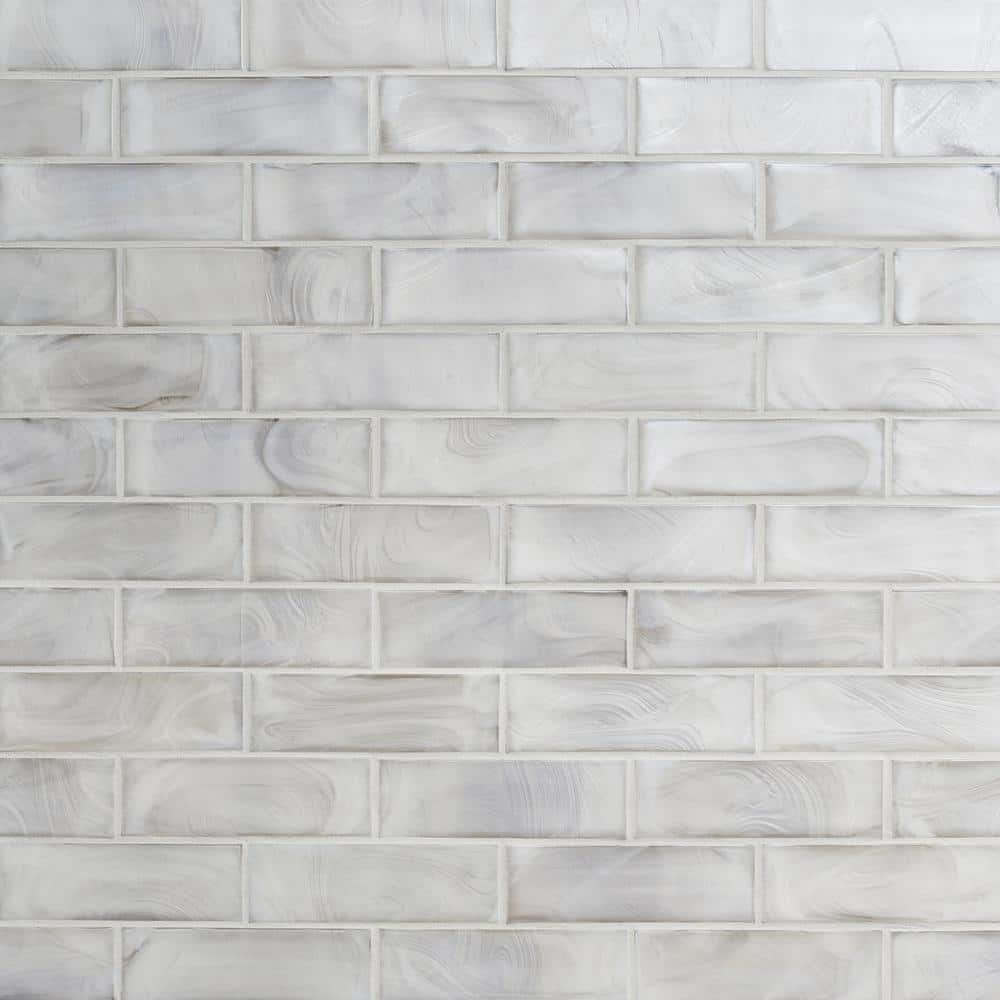 Ivy Hill Tile Glamor Iridescent Pearly White 11.81 in. x 11.81 in ...