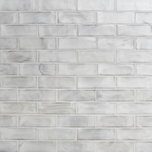 Glamor Iridescent Pearly White 11.81 in. x 11.81 in. Polished Glass Wall Mosaic Tile (0.96 sq. ft./Each)