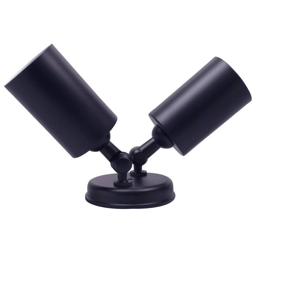 Black Double Cylinder Adjustable Outdoor Flood Light