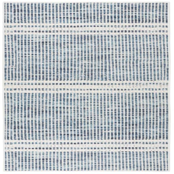 Malta Machine Washable Blue 3 ft. x 5 ft. Indoor Area Rug