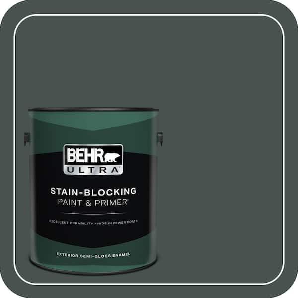 BEHR ULTRA 1 gal. Home Decorators Collection #HDC-WR16-05 Evergreen Field Semi-Gloss Enamel Exterior Paint & Primer