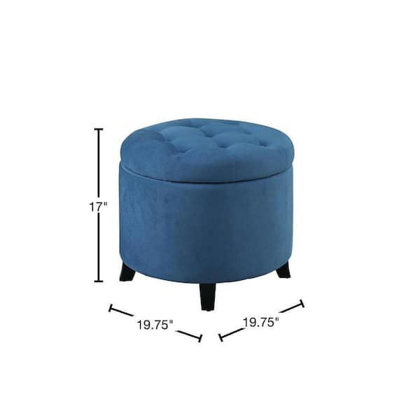 Office Star Metro Storage Ottoman Blue - Office Depot