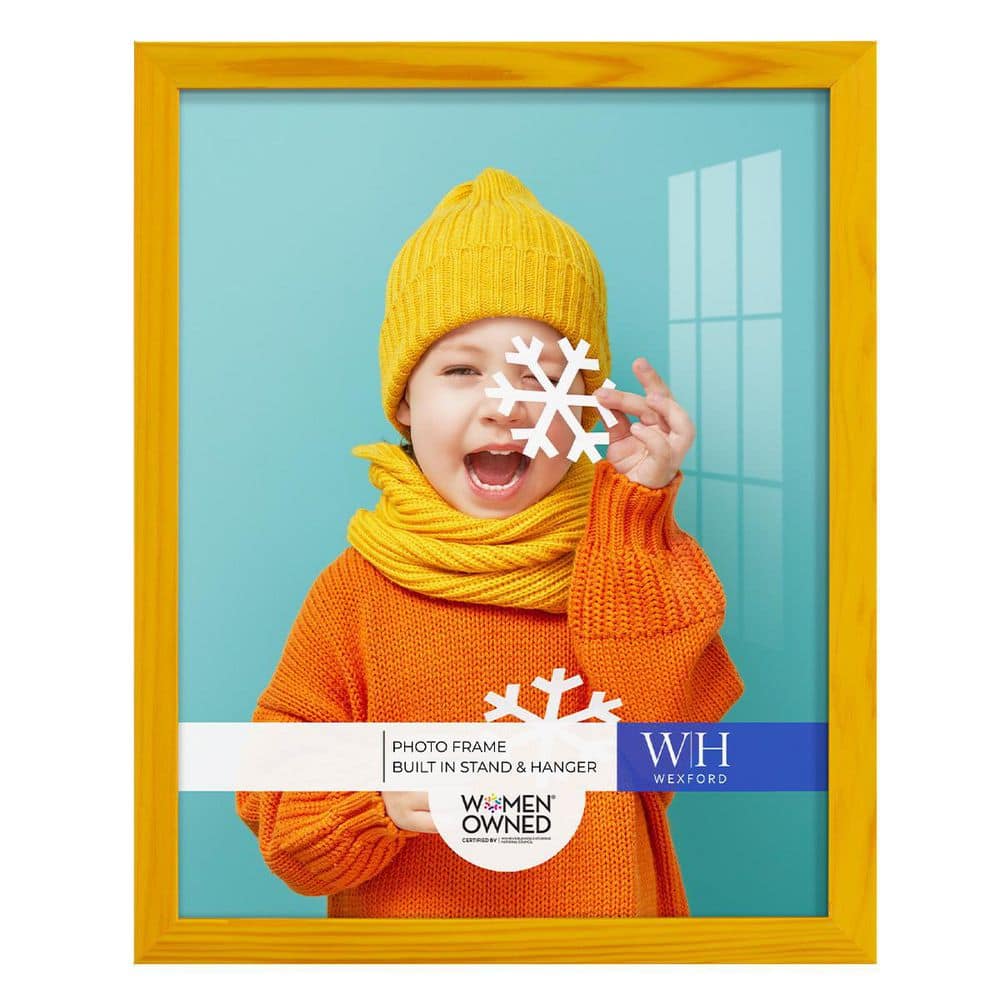 Wexford Home Woodgrain 11 in. x 14 in. Sunflower Yellow Picture Frame