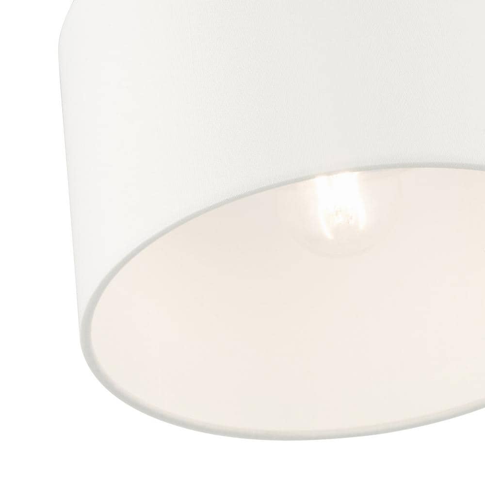 Black Nickel Glass Drum LED Indoor/Outdoor Light