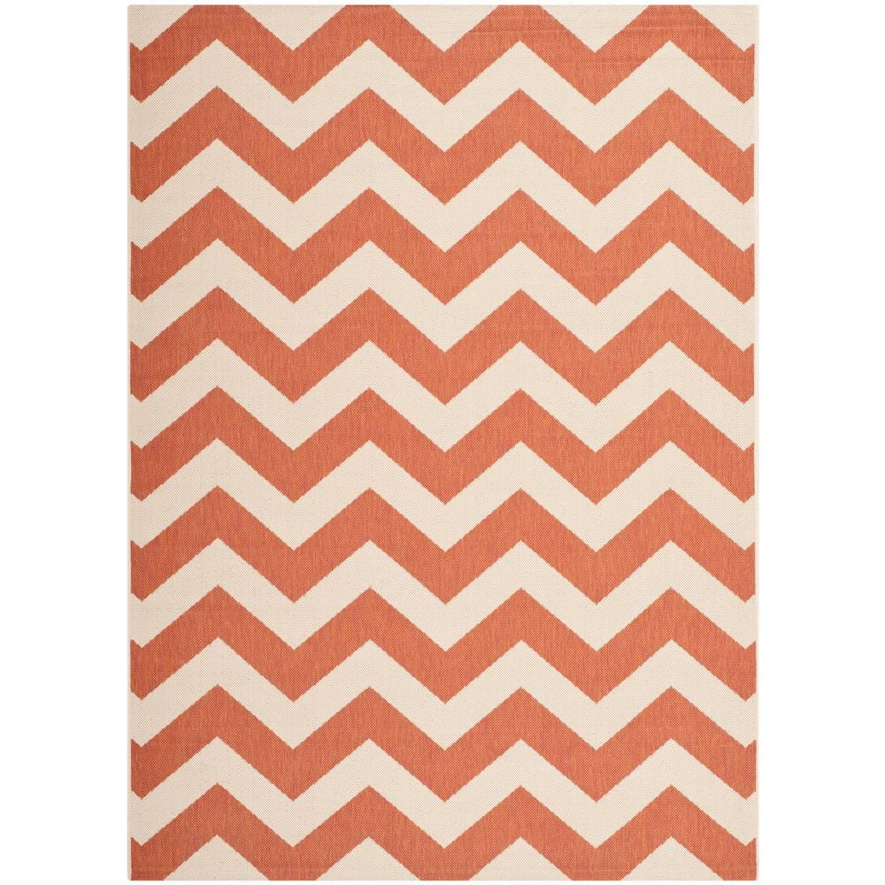 Courtyard Terracotta/Beige 5 ft. x 8 ft. Geometric Indoor/Outdoor Patio  Area Rug price history on PriceWatchPro