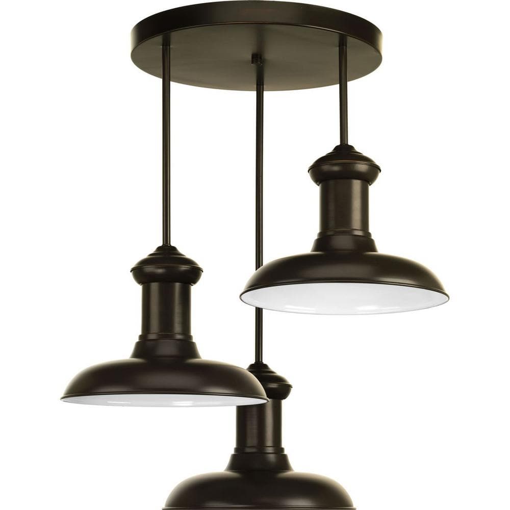 Antique Bronze Round Pendant Canopy for 3 Lights