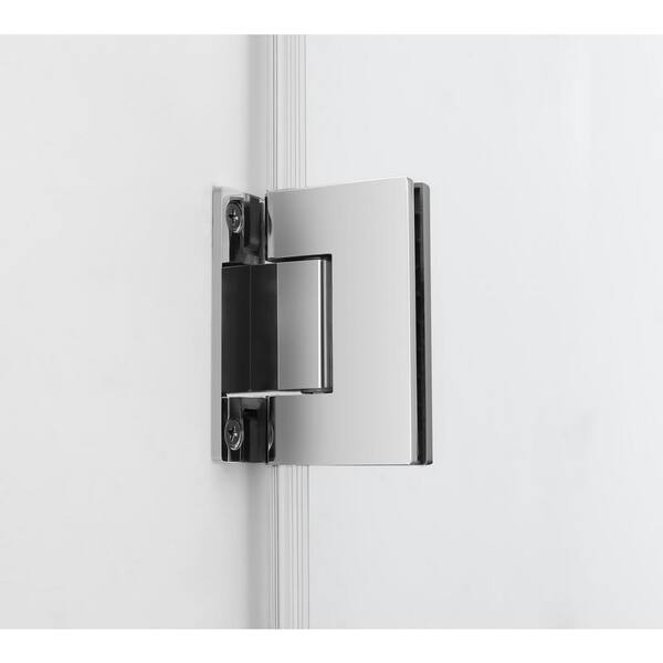 Aston Belmore 38.25 in. to 39.25 in. x 72 in. Frameless Hinged