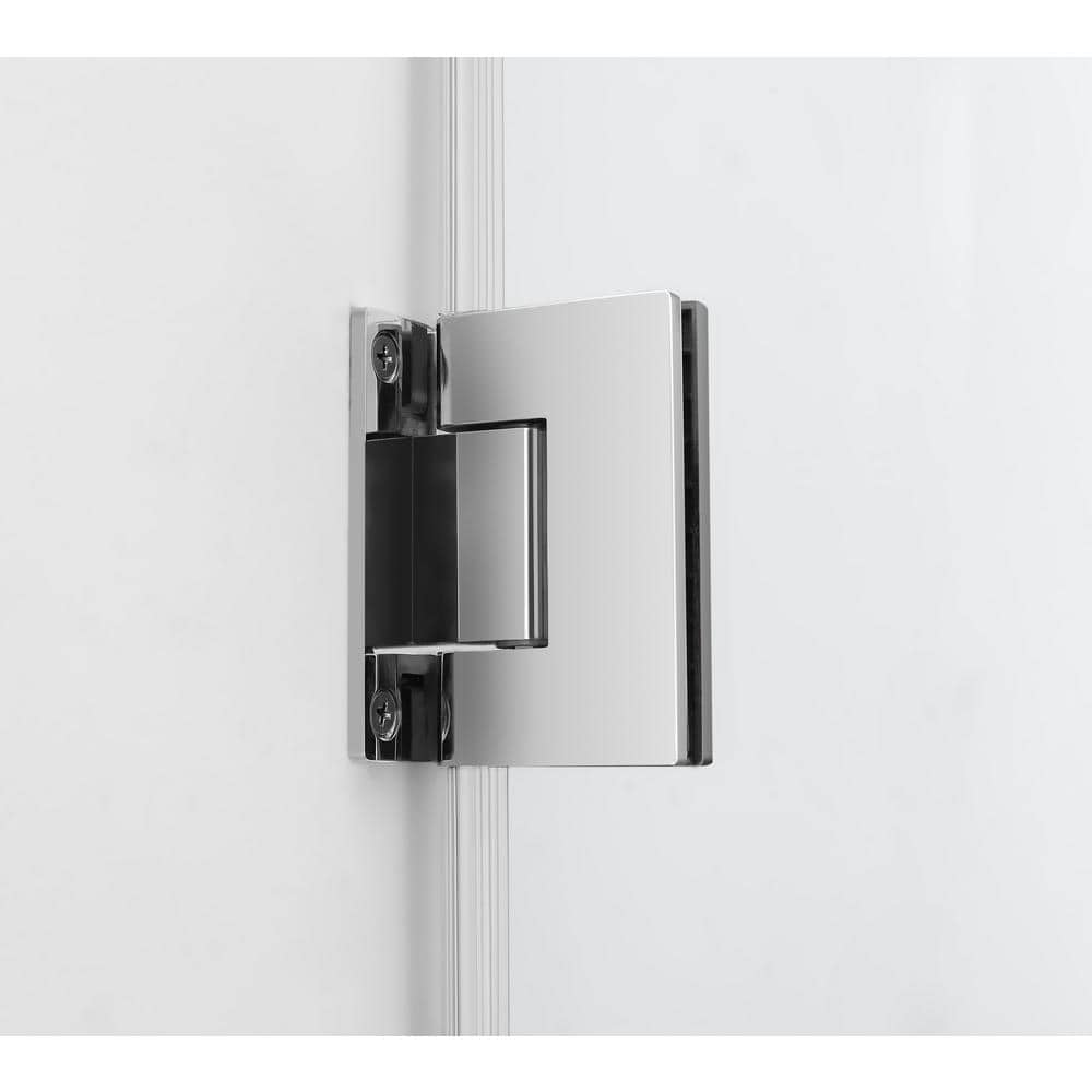 Bromley 48" Frameless Chrome Hinged Shower Enclosure