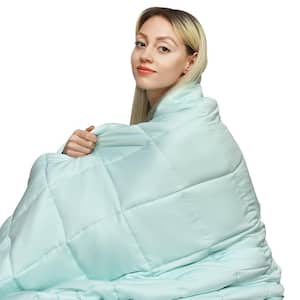 Green Premium Cooling Heavy Soft Fabric Breathable 41 in. x 60 in. 10 lbs. Weighted Blanket