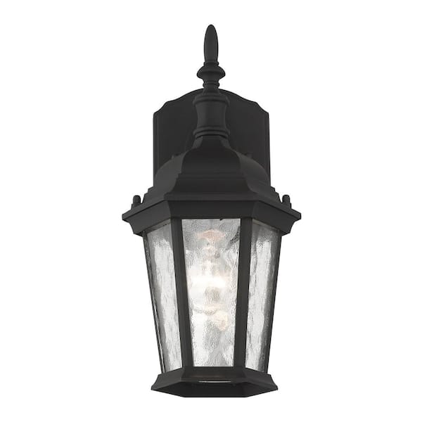 Livex Lighting Hamilton 1 Light Textured Black Outdoor Wall Sconce