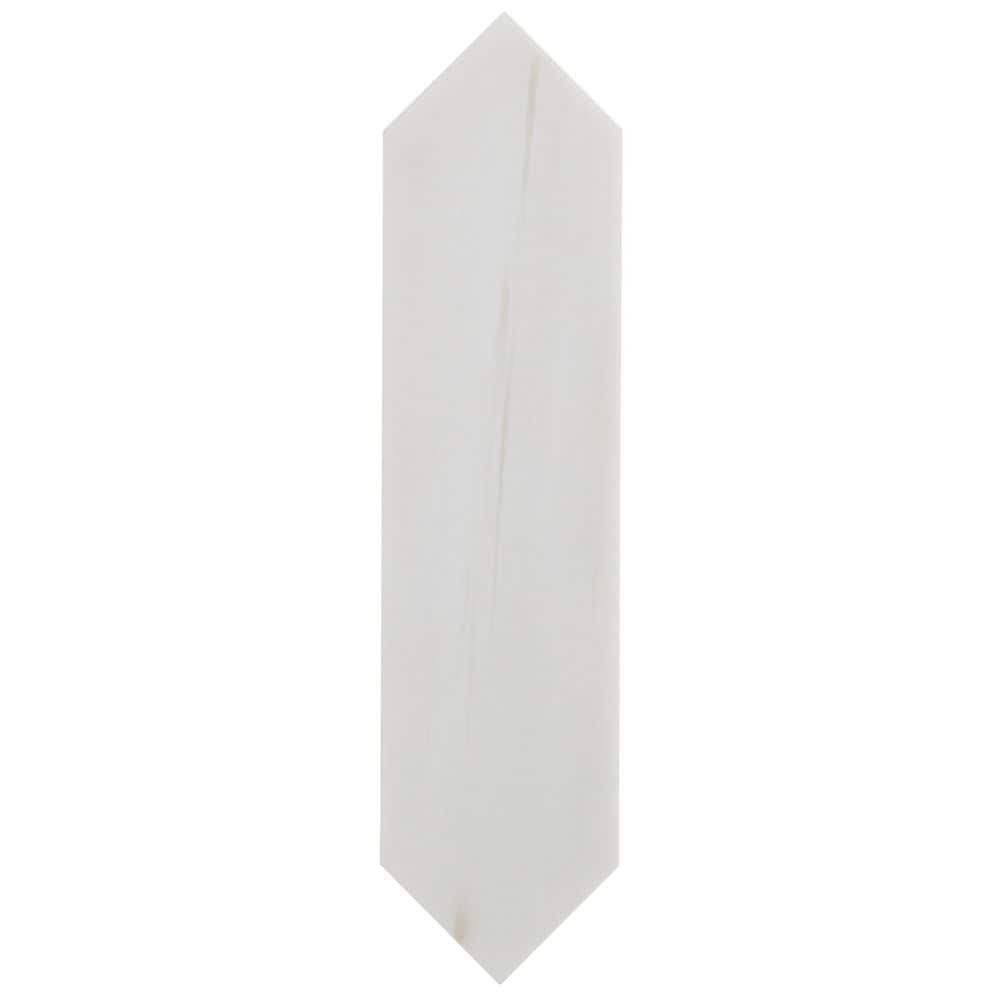 Bianco Dolomite White 2.95 in. x 0.37 in. Picket Polished Marble Floor and Wall Tile Sample price history on PriceWatchPro